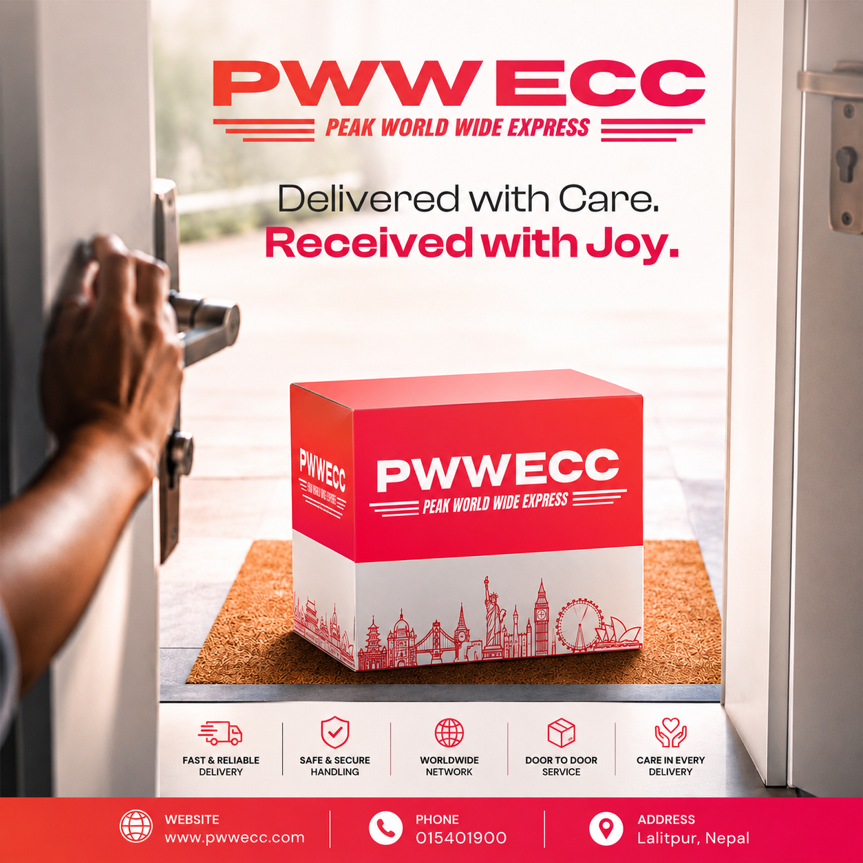 DELIVERED WITH CARE. RECEIVED WITH JOY.